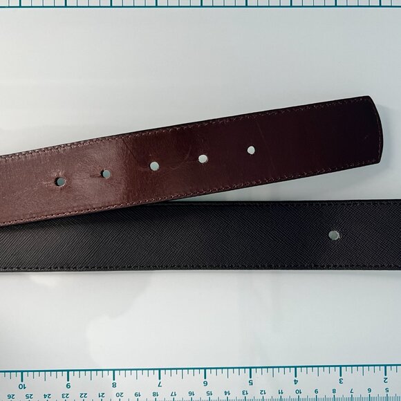 Tory Burch Black Leather Belt with Silver Buckle - Picture 5 of 9